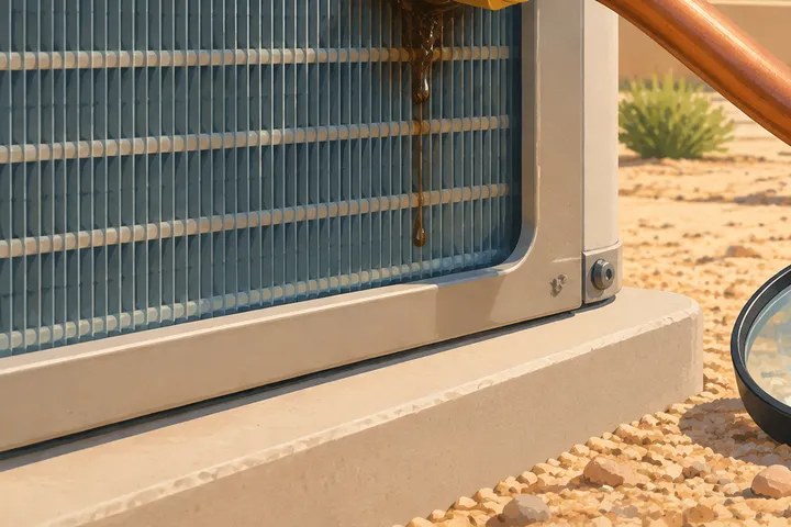 Illustrative home AC equipment scene