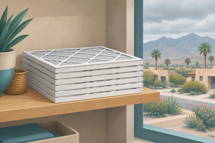 Illustrative detail of residential air conditioning equipment
