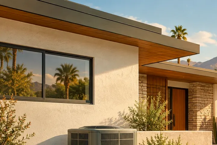 Illustrative detail of residential air conditioning equipment