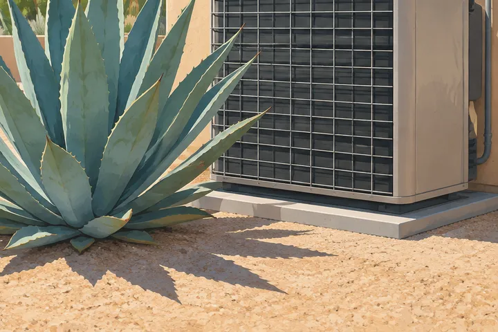 Illustrative home AC equipment scene