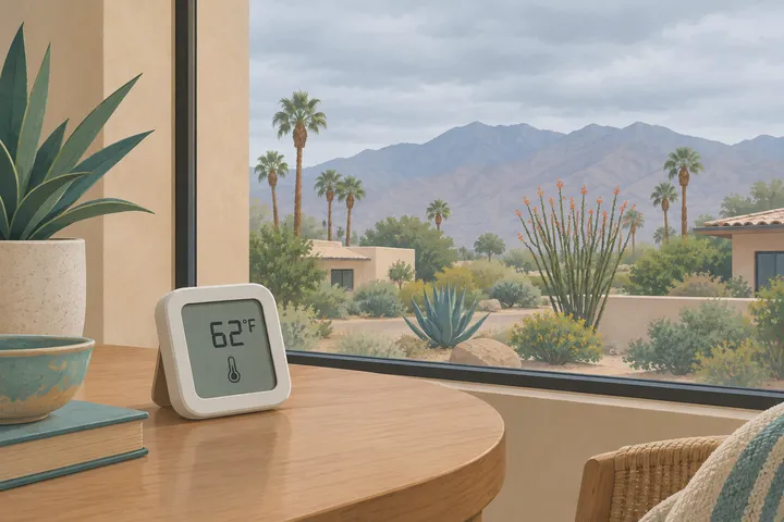 Illustrative home AC equipment scene