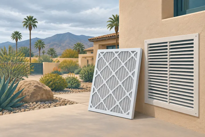 Illustrative detail of residential air conditioning equipment