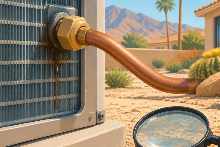 Illustrative detail of residential air conditioning equipment