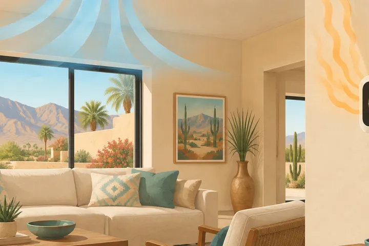 Illustrative detail of residential air conditioning equipment
